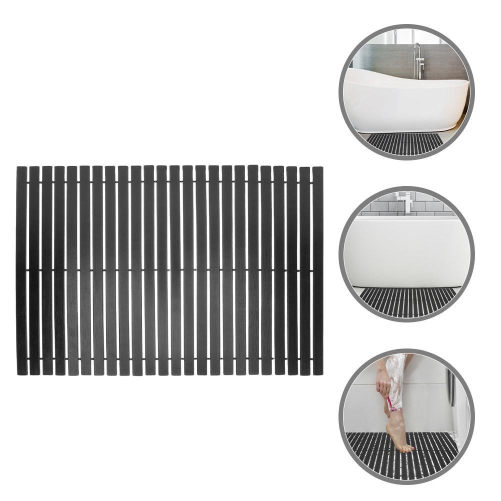 Bamboo Bath Mat - 미끄럼 방지 대나무 욕실 매트, 샤워실
