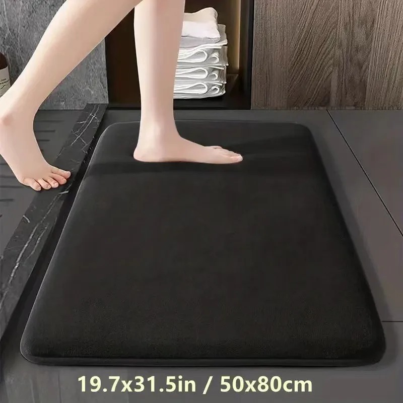 Bamboo Bath Mat - 흡수성 바닥 매트 미끄럼 방지 목욕