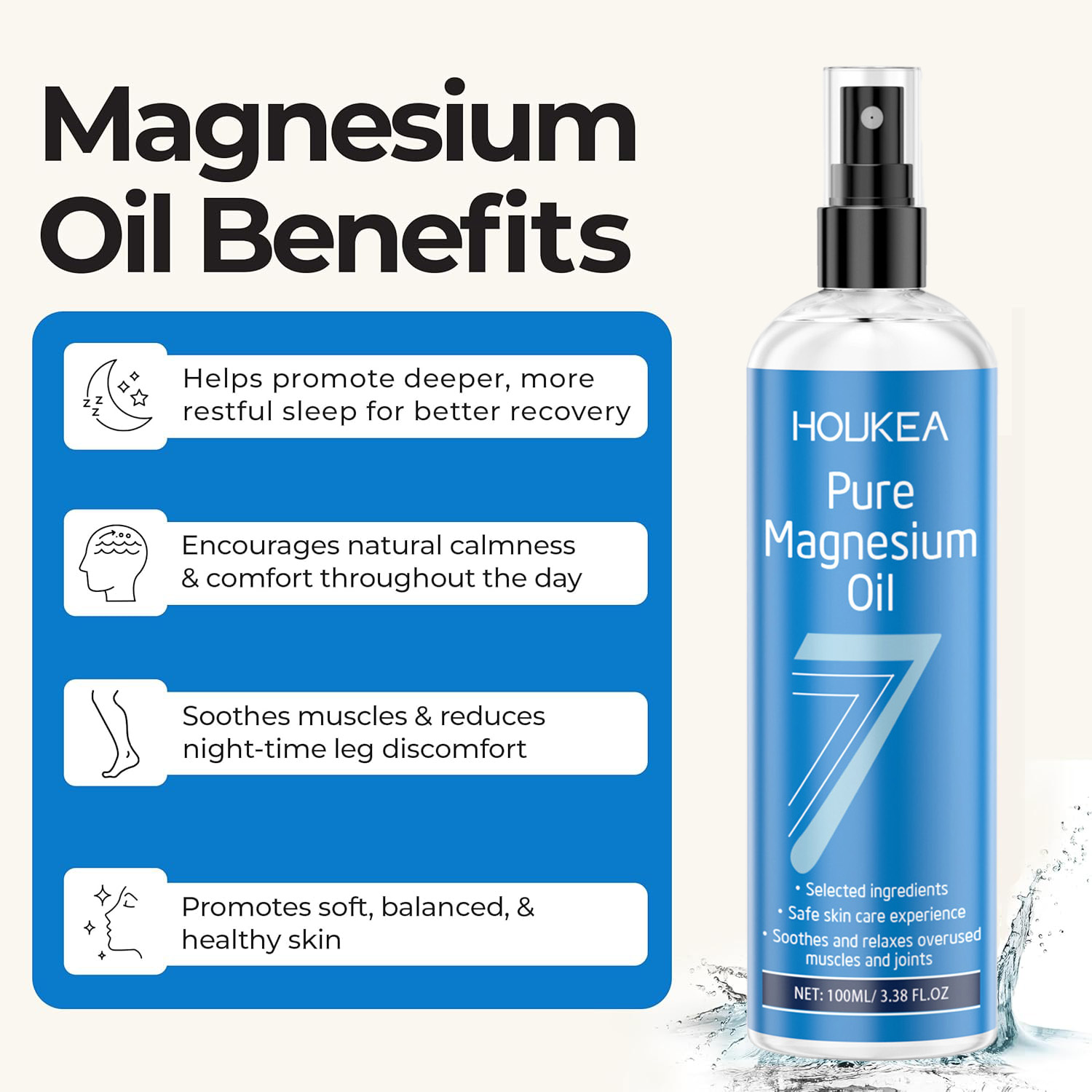 순수 마그네슘 오일 스프레이 - USP 등급 염화마그네 - Bath Salts Magnesium 리뷰 및 가격